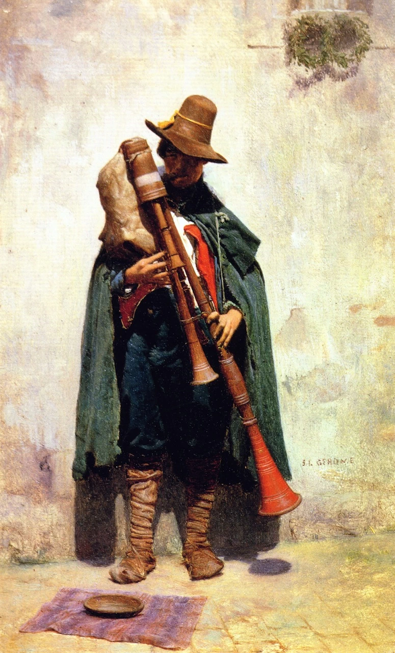 Italiano che suona una zampogna (1855)